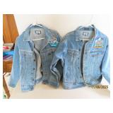 (2) vtg LEE Denim Button Up mensLG Coats MIAMIlogo