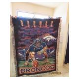 vintage BRONCOS TapestryType 4x5 Blanket