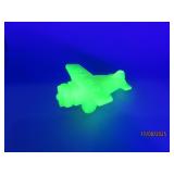 UV Uranium Vasoline BOYD 2.5" AIRPLANE Glass Fig
