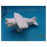 BOYD 4" Glass Airplane Solid MilkGlass White