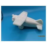 BOYD 4" Glass Airplane Aqua Green Diamond