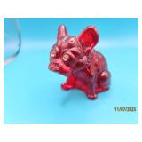 Ruby Red Glass 2.5" BULLDOG Westmoreland