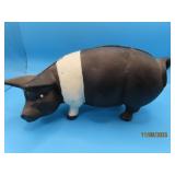 Cast Iron 10" FullBody PIG black/white Bank