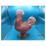 PinkWhite Slag Swirl 9" Covered Chicken Dish