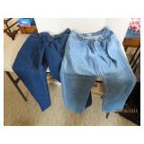 (2) Womens sz20mt L.L.BEAN Blue Jeans Pants