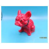 Red black collar 2.5" BULLDOG WestMoreland Glass