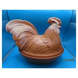 FENTON 100yr Brown SlagGlass 9" Covered Hen Dish