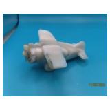 BOYD 4" Glass Airplane White Medley Slag