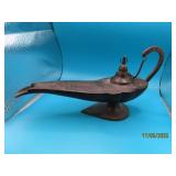 vintage 11" Metal GENIE Type Pitcher Bottle heavy