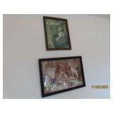 (2pcs) Antique 18"ish Wall Artwork Kids Classic
