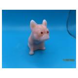 Westmoreland 2.5" Pink RedEyes BULLDOG Glass Fig