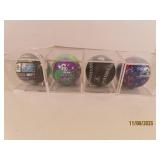 (4) Colorized CO ROCKIES Commer Baseballs cased