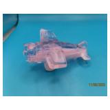 BOYD 4" Glass Airplane Cotton Candy Pink Swirl