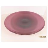 16" shallow Purple Centerpiece Glass Bowl