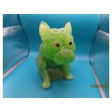 Solid Green SlagType Glass BULLDOG Figure ROSSO