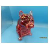 Iridescent Pink BULLDOG 9" Glass Doorstop