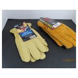(2) Pairs New Mens LG Gloves