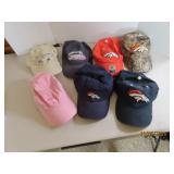 (7) asst BRONCOS Ball Caps Hats c2000