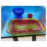 (3pcs) Colored Glass 2" Red 4" Blue 10" LastSupper