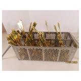 LikeNew Service for 8 Flatware CHRISTMAS GoldPlate