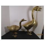(2) 12"/20"ish Solid Brass FullBody DUCK Statues