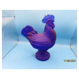 Dark Cobalt Blue 9" Covered Cock Rooster Dish