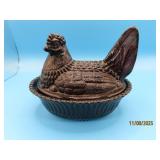 Deep Purple BOYD Glass 5.5" Covered Chicken Dish