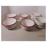 (6) Nice ScreenPrinted 6" Cereal Bowls