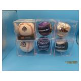 (6) mint CO ROCKIES Baseballs cased Themed