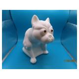 BULLDOG Milk Solid White Glass 8" DoorStop
