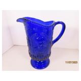Cobalt Blue Admiral Dewey GRIDLEY 9" Glass Pitcher