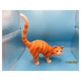 Cast Iron PUSSY CAT 10" FullBody Figure Ylw/Wht