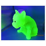 8" Glowing Uranium Green BULLDOG Doorstop Glass