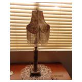 vtg Marble & Metal 32" Stick Table Lamp NICE