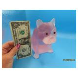 Aqua Pink 7" BULLDOG Glass Doorstop