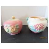 (2pcs) 6"ish vtg HULL & COPLEY Pottery