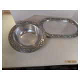 (2pcs) Cowboy Embossed 19"/13" Alum Servers