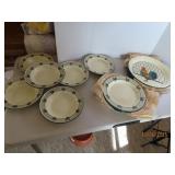 New Cock CRACKER BARREL Metal Dish Set $150 18pcs