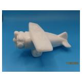 Milk Glass White BOYD 2.5" Glass AIRPLANE Figure
