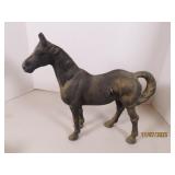 vtg 10" Cast Metal coin Bank HORSE Full Figure