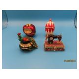 (4) Metal Enamel 2"ish Stash FlipTop Boxes