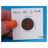 1922 Wheat Penny *NO D" Key Date