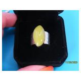 DR Trading Sterling GreenStone SW sz6 Ring 7g