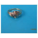 Yellow 10kt Gold tiny diamonds sz7 Ring 3.2g