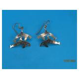 goldtoned 1" Dolphin WILD BRYD Earrings