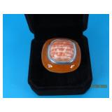 KELLY Sterling Carn Orange Jasper sz6.25 Ring 22g