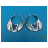 Sterling RLM Studio 1.25" Round Solid Earrings 11g