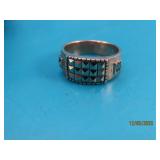 Sterling RectangleBlock sz6 Ring 3.4g