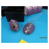 Stunning 2pc New vtg CHI by Falchi Purple SET Ster