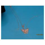 10kt Gold Delicate Butterfly Necklace AS IS 0.7g
